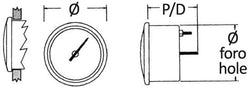 Spidometro Pitot 0-65 MPH nero/lucida